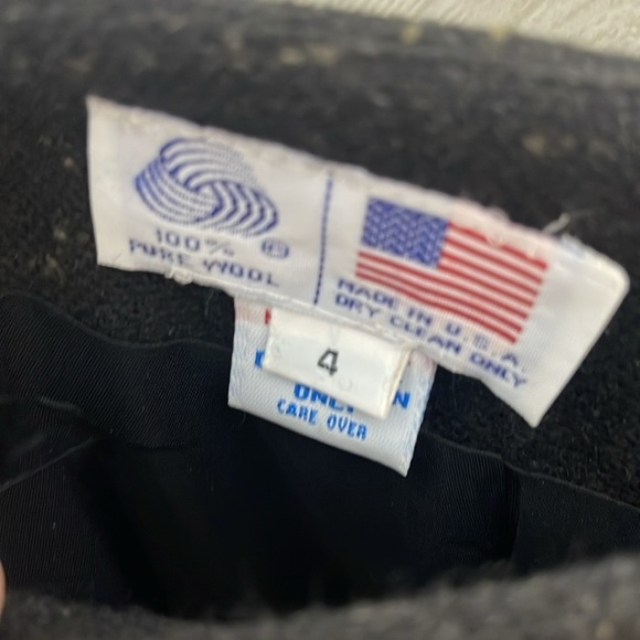 ❤️ GREAT Black Miniskirt 100% Wool Size 4 - Picture 4 of 4